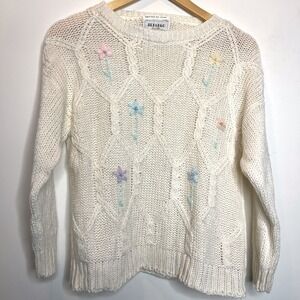 Vintage‎ Cottagecore Spring Easter Floral Sweater